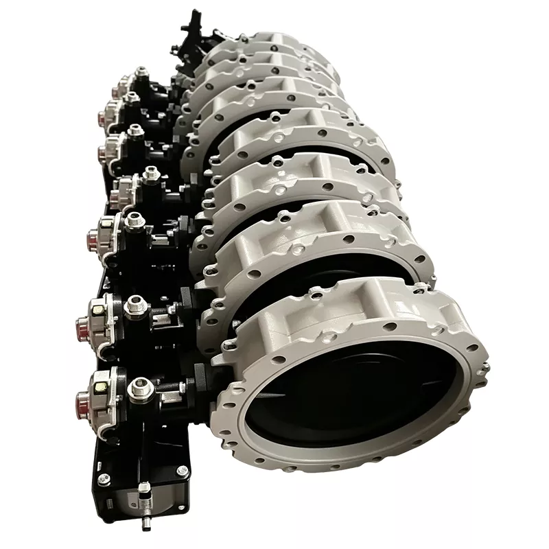 Double Flanges Pneumatic Power Butterfly Valve