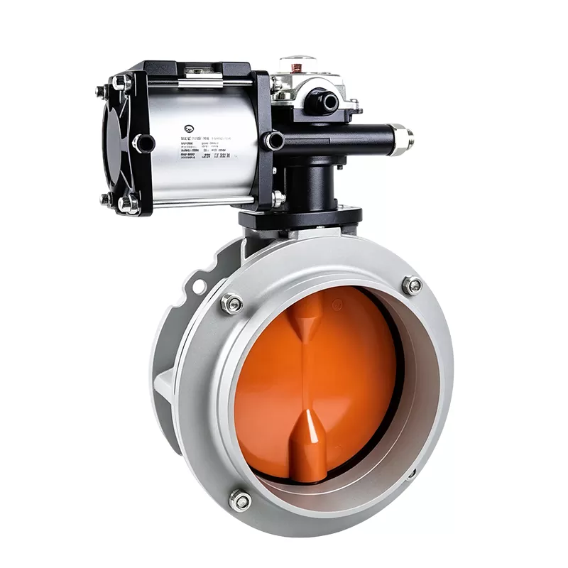 Pneumatic Powder Dust Butterfly Valve Assembly